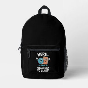 Hier Gehen Sie Jetzt Zurück In Den Unterricht Schu Bedruckter Rucksack