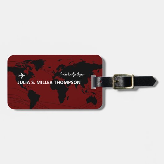 Hier gehen wir wieder... Reiseabenteuer. Gepäckanhänger (Vorderseite horizontal)