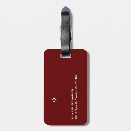 Hier gehen wir wieder... Reiseabenteuer. Gepäckanhänger (Rückseite vertikal)