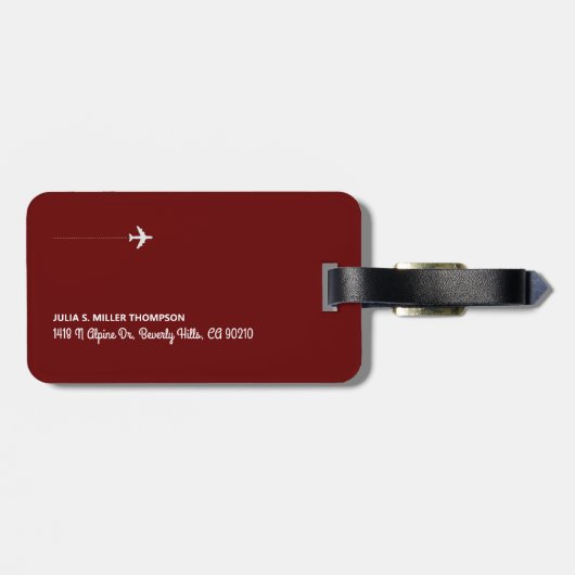 Hier gehen wir wieder... Reiseabenteuer. Gepäckanhänger (Rückseite horizontal)