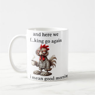 Hier Geht Es Wieder Los Huhn | Lustiger Hahn Kaffe Kaffeetasse