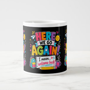 Hier geht's wieder los, ich meine, willkommen zurü Jumbo-Tasse