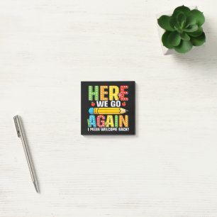 Hier geht's wieder los, ich meine, willkommen zurü post-it klebezettel