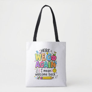 Hier geht's wieder los, ich meine, willkommen zurü tasche