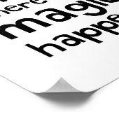 Hier geschieht die Magie - Kinderzimmer Poster (Ecke)