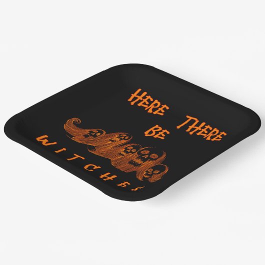 Hier gibt es Hexenpapiertafel Pappteller (Gewinkelt)