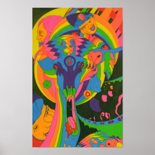 HIER GIRAFFE 11X17 DRUCKEN POSTER (Vorne)