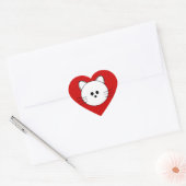 Hier Heart Sticker "Kitty" (Umschlag)