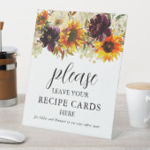 Hier Herbst Brautparty Ihre Rezeptionskarten verla Sockelschild (In Situ)