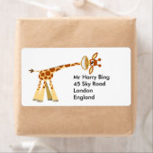 Hier, hier! Cartoon-Giraffe-Label! (Insitu)