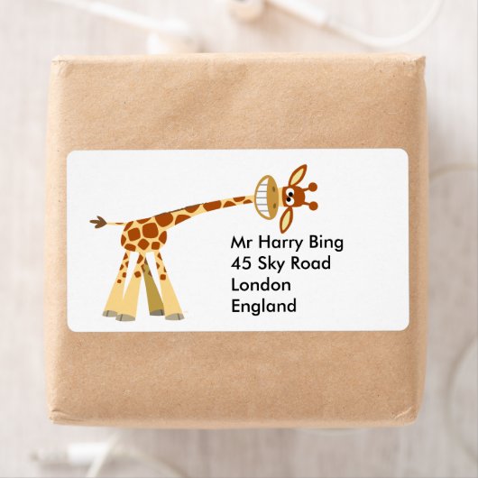Hier, hier! Cartoon-Giraffe-Label! (Insitu)