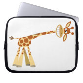 Hier, hier, hier! Cartoon-Giraffe Laptop-Sieb! Laptopschutzhülle (Vorderseite)