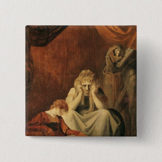 Hier ich und Sorge Sit Button (Vorderseite)