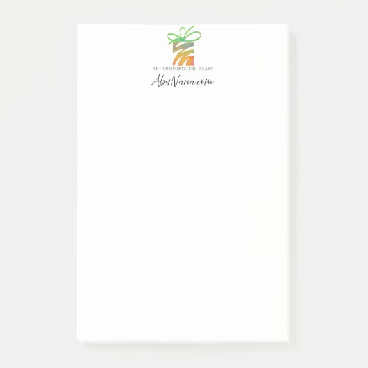 Hier Ihre Logo-Tablette Post-it Klebezettel (Vorderseite)