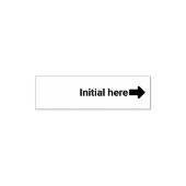 Hier initialisieren mit Arrow Business Permastempel (Design)