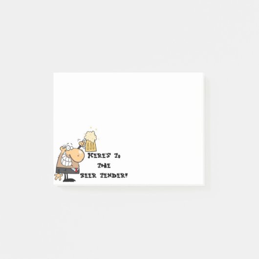 "Hier ist das Bier!" Post-it Klebezettel (Vorderseite)