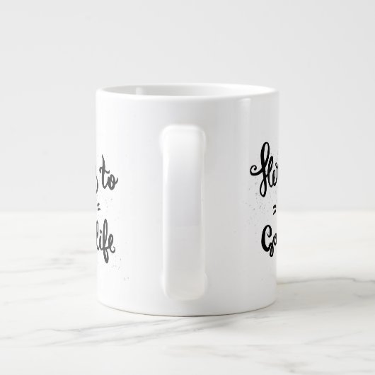 Hier ist das gute Leben Jumbo-Tasse (Rückseite)