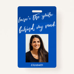 Hier ist das Lächeln Hinter meinem Foto Blue Circl Ausweis