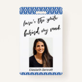 Hier ist das Lächeln hinter meiner Maske Retro bla Ausweis (Vorderseite)