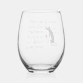 Hier ist das Nights Friends Toast Weinglas Ohne Stiel (Rückseite)