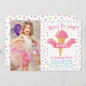 Hier ist das Scoop Foto zum Geburtstag Einladung (Vorne/Hinten)