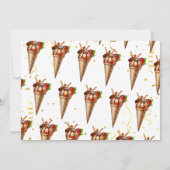 Hier ist das Scoop Ice Cream Birthday Party Foto Einladung (Rückseite)