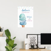 Hier ist das Scoop Ice Cream Birthday Party Poster (Heimbüro)