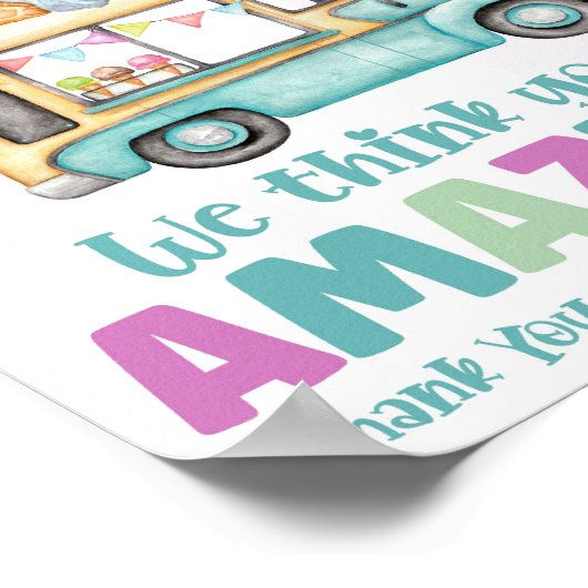 Hier ist das Scoop Ice Cream Party Poster (Ecke)