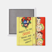 Hier ist das Vintage Magnet (Vorderseite/Rückseite)