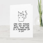 Hier ist das zeichn einer Katze Karte (Vorderseite)