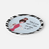 "Hier ist dein Kuchen! Ich hoffe, du würdest daran Pappteller (Schrägansicht)