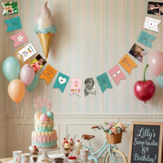 Hier ist der Clou Viraler Ästhetischer Geburtstag Wimpelkette