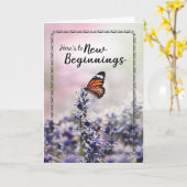 Hier ist der Neubeginn mit Butterfly Karte (Gelbe Blume)