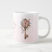 Hier ist der Schlüssel zu meinem Herzen pink Jumbo-Tasse (Rechts)