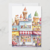 Hier ist der Schotteneis-Creme-Kone-Kind Geburtsta Einladung (Rückseite)