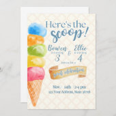 Hier ist der Scoop Einladung (Vorne/Hinten)