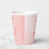 Hier ist der Scoop! Erdbeere Ice Cream Baby Dusche Pappbecher (Rechts)