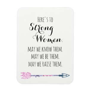 Hier ist der Strong Woman Quote Tribal Arrow Lilac Magnet