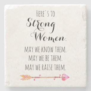 Hier ist der "Strong Woman Quote Tribal Arrow" Steinuntersetzer