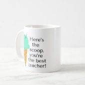 Hier ist der Trottel, du bist der beste Lehrer! Kaffeetasse (Vorderseite Links)