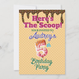 Hier ist der Waffelkone Einladung