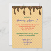 Hier ist der Waffelkone Einladung (Rückseite)