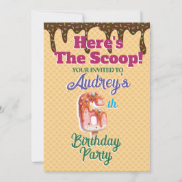 Hier ist der Waffelkone Einladung