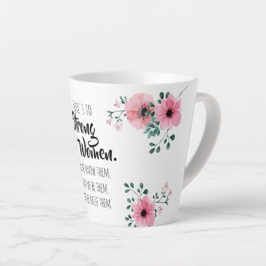 Hier ist die BESTE FREUNDIN "Strong Women Watercol Milchtasse (Rechte Ecke)