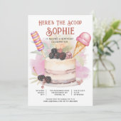 Hier ist die bunte Schottencreme des Kindes zum Ge Einladung (Stehend Vorderseite)