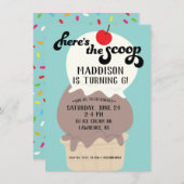 Hier ist die Einladung von Scoop Cream Birthday (Vorne/Hinten)