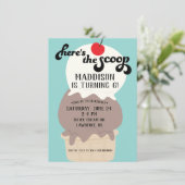 Hier ist die Einladung von Scoop Cream Birthday (Stehend Vorderseite)