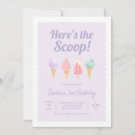Hier ist die Einladung von Scoop Ice Cream Birthda