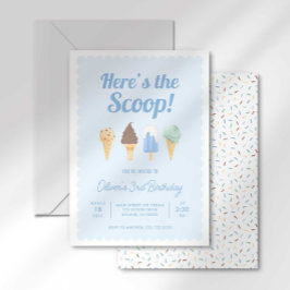 Hier ist die Einladung von Scoop Ice Cream Birthda