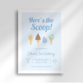 Hier ist die Einladung von Scoop Ice Cream Birthda